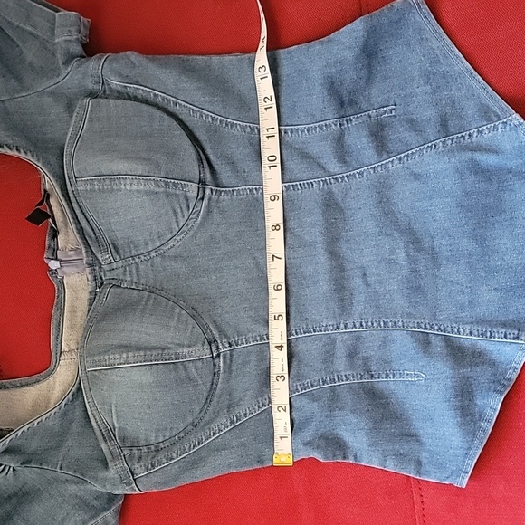 Blashe Short Sleeve Denim fitted top size L - Picture 16 of 16